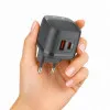 Блок живлення Veron TC20 20W PD USB-C/USB-A з кабелем Type-C для телефону, кільцевих ламп Блок живлення Veron TC20 20W PD USB-C/USB-A з кабелем Type-C для телефону, кільцевих ламп