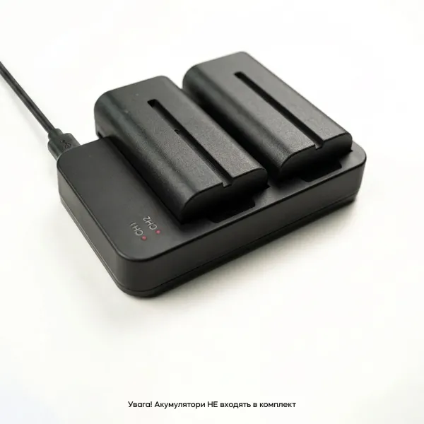 USB зарядний пристрій на 2 акумулятори F550 F750 F960 USB зарядний пристрій на 2 акумулятори F550 F750 F960