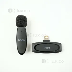 Петличный микрофон HOCO оригинал L15 (Lightning) + монопод 170 см R1-L , картинка 2