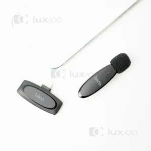 Петличный микрофон HOCO оригинал L15 (Lightning) + монопод 170 см R1-L , картинка 1
