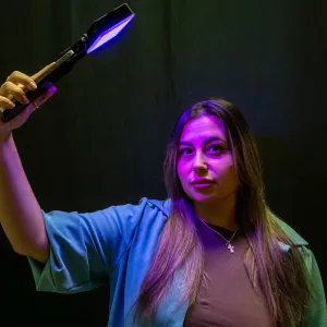 Аккумуляторный накамерный RGB свет с прищепкой на телефон, картинка 2