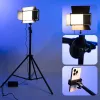 Універсальний комплект 2 в 1 відеосвітло LUX100 VL-1 RGB + штатив журавель 2.1м для фото-, та відеозйомки