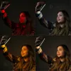 Акумуляторне накамерне RGB світло з прищіпкою на телефон