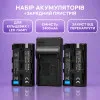 Акумулятори 2400 mAh з зарядним пристроєм для відеосвітла, кільцевих ламп