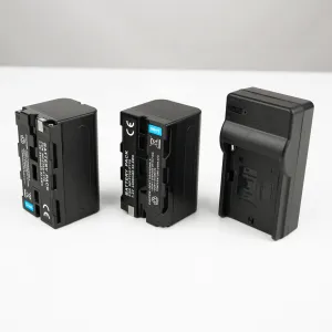 Акумулятори 4400 mAh з зарядним пристроєм для відеосвітла, кільцевих ламп, картинка 1
