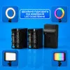 Аккумуляторы 6600 mAh с зарядным устройством для видеосвета, кольцевых ламп