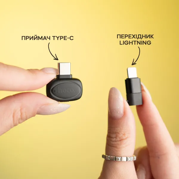 Мікрофон петличка Hoco оригінал Type-C Lightning подвійний з кейсом – для телефону, відео та стрімів