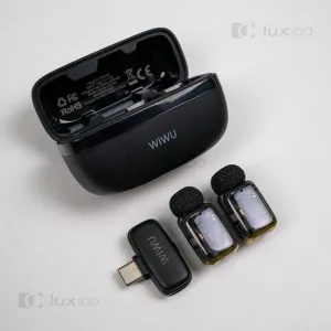 Двойной микрофон петличка Type-C для телефона с зарядным кейсом, картинка 2