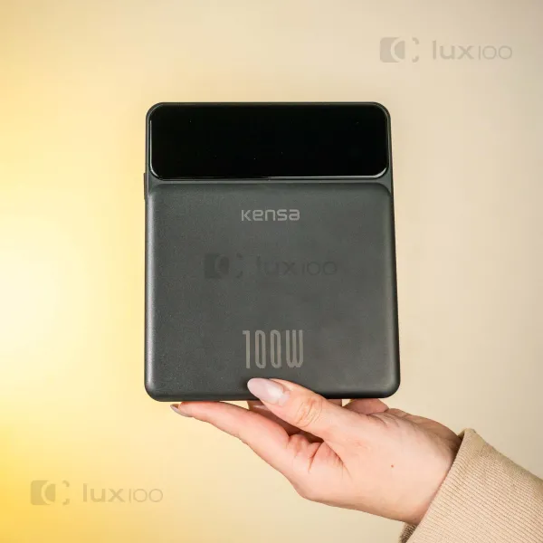 Повербанк для ноутбука Kensa 30000 mAh 100W с быстрой зарядкой + + светодиодная USB LED-лампа 10х15 см в подарок