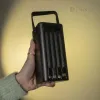 Повербанк KENSA 50000 mAh 22,5W/30W з висувним LED-ліхтарем  (Чорний) + 2 USB-дроти для вай-фай роутера 9V/12V в подарунок