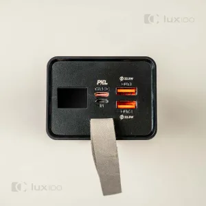 Повербанк Hoco оригінал 40000 mAh PD/QC з LED-ліхтарем + світлодіодна USB LED-лампа 10х15 см у подарунок, картинка 2
