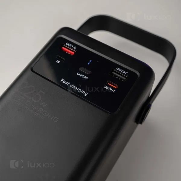 Повербанк PowerWay 80000 mAh 22,5W з висувним LED-ліхтарем + 2 USB-дроти для вай-фай роутера 9V/12V в подарунок