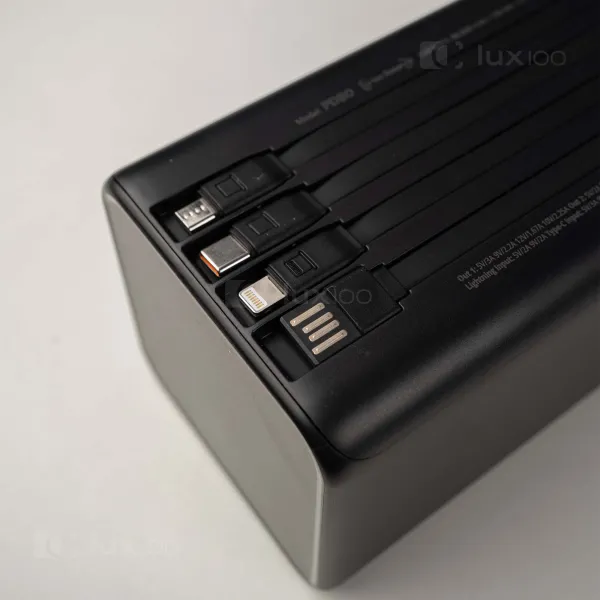 Повербанк PowerWay 80000 mAh 22,5W з висувним LED-ліхтарем + світлодіодна USB LED-лампа 10х15 см у подарунок