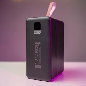 Повербанк PowerWay 120000 mAh с быстрой зарядкой 22,5W PD + 2 USB-провода для вай-фай роутера 9V/12V в подарок, картинка 1