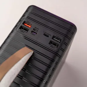 Повербанк PowerWay 120000 mAh с быстрой зарядкой 22,5W PD + светодиодная USB LED-лампа 10х15 см в подарок, картинка 2
