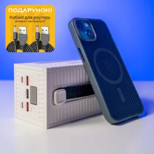 Повербанк 50000 mAh 22,5W с быстрой зарядкой QC+PD (Белый) + 2 USB-провода для Wi-Fi роутера 9V/12V в подарок