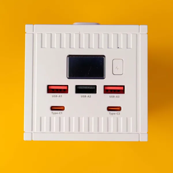 Повербанк 50000 mAh 22,5W с быстрой зарядкой QC+PD (Белый) + светодиодная USB LED-лампа 10х15 см в подарок