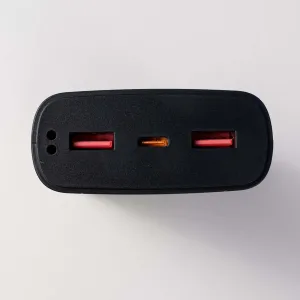 Повербанк VEN-DENS 20000mAh 22,5W с быстрой зарядкой (Черный) + светодиодная USB LED-лампа 10х15 см в подарок, картинка 2