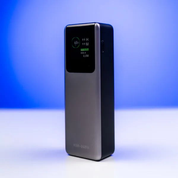 Повербанк для ноутбука Ven-Dens 20000 mAh 100W с быстрой зарядкой и информативным дисплеем