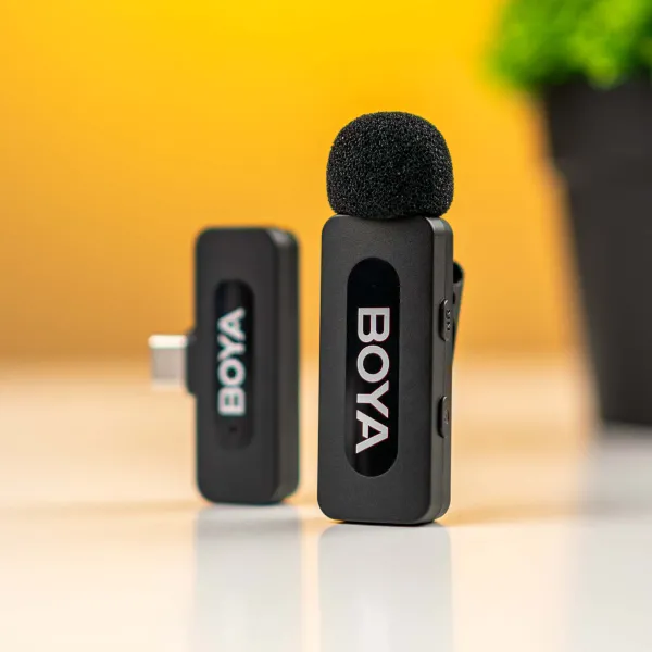 Беспроводной петличный микрофон Boya BY-V10 Type-C новая версия V2.0 для айфона и андроида