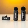 Двойной беспроводной петличный микрофон Boya BY-V20 Type-C новая версия V2.0 для айфона и андроида