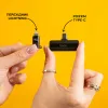 Комплект для автоблогу: вакуумний тримач для телефону, Bluetooth-пульт та мікрофон-петлічка HOCO оригінал Lightning/Type-C