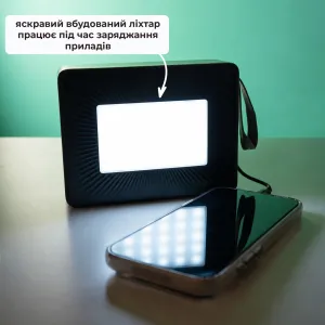 Повербанк 50000 mAh HOCO 22.5W с фонариком + кабели для роутера и GPON 9V/12V в подарок, картинка 2