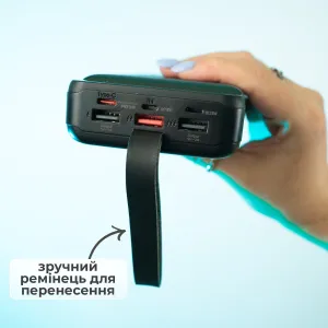 Повербанк для роутера HOCO 30000 mAh с быстрой зарядкой 22.5W PD20W + 2 USB-кабеля 9V/12V в подарок, картинка 2