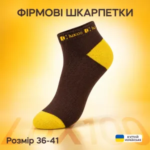 Шкарпетки LUX100 з логотипом, 100% бавовна, розмір 36–41
