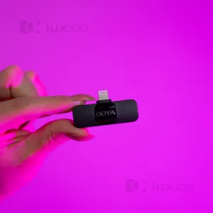 Профессиональный беспроводной петличный микрофон Boya BY-V1 Lightning монопод 170см, картинка 2