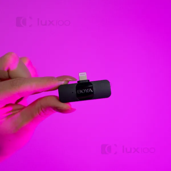 Профессиональный беспроводной петличный микрофон Boya BY-V1 Lightning монопод 170см