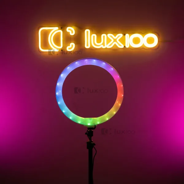 Удобная кольцевая лампа 33 см 3D RGB со штативом на 2,1 м лампа