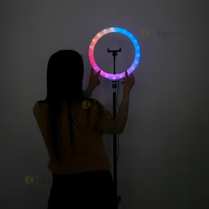 Удобная кольцевая лампа 33 см 3D RGB со штативом на 2,1 м лампа
