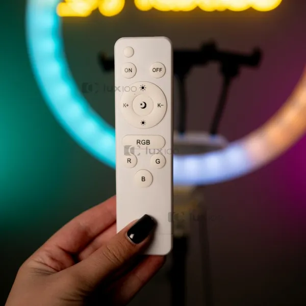 Двусторонняя кольцевая лампа 3D RGB 45 см со штативом на 2,1 м