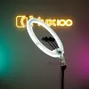 Двусторонняя кольцевая лампа 3D RGB 45 см со штативом на 2,1 м