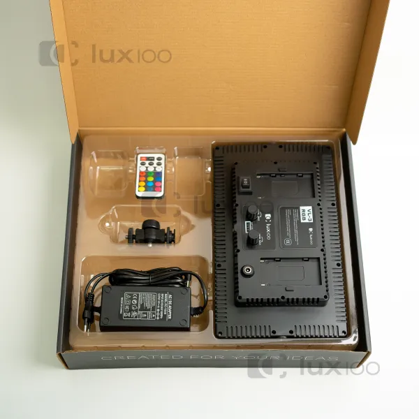 Профессиональный постоянный видеосвет LUX100 VL-3 RGB с направлением освещения 29х17 см + штатив 2.1м