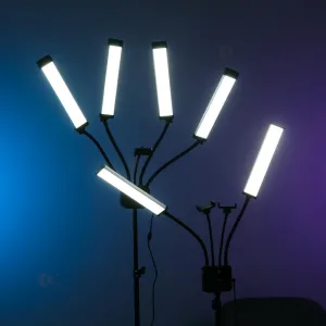 Постоянный студийный видеосвет LED лампа 65W со штативом 2.1 метр для съёмок фото видео, картинка 2