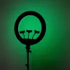 Разноцветная кольцевая лампа RGB 45 см мощностью 50 Вт со штативом на 2,1 м и держателями для смартфона