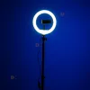 Кільцева світлодіодна LED лампа 20 см зі штативом на 2,1 м з живленням від павербанку та мережі 220 В