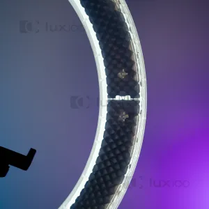 Двусторонняя мощная кольцевая 3D лампа 56 см RGB 70 Вт со штативом 2.1 м, картинка 2