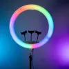 Двустороння потужна кільцева 3D лампа 56 см RGB 70 Вт зі штативом 2.1 м