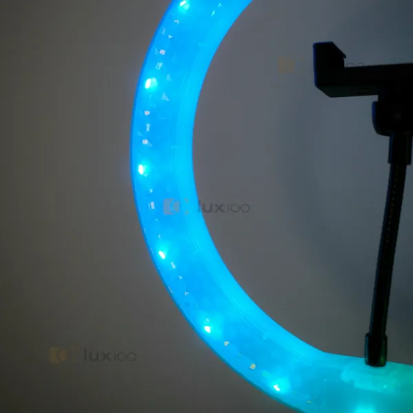 Кольцевая светодиодная Led RGB лампа диаметром 26см с эффектом 3D на штативе 2.1м