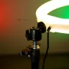 Кольцевая светодиодная Led RGB лампа диаметром 26см с эффектом 3D на штативе 2.1м