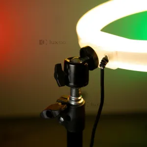 Кольцевая светодиодная Led RGB лампа диаметром 26см с эффектом 3D на штативе 2.1м, картинка 2