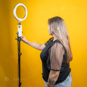 Штатив классический журавль 2.1м с кольцевой лампой 26 см для предметной и горизонтальной съемки, картинка 2