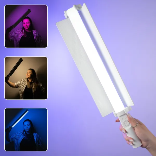 Світлодіодна лампа RGB 50 см - відеосвітло з регулюванням напрямку світла і музичним режимом 