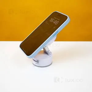 Вакуумный универсальный держатель для телефона в белом цвете, картинка 1