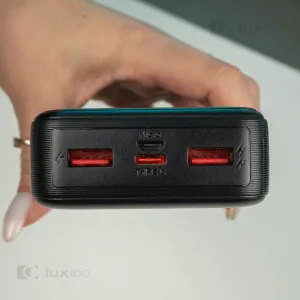 Повербанк Hoco оригинал 20000 mAh 22,5w+PD20W с быстрой зарядкой + 2 USB-провода для вай-фай роутера 9V/12V в подарок, картинка 1