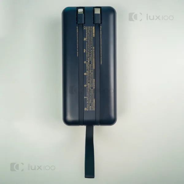Повербанк Remax 30000 mAh 22,5W з вбудованими кабелями + 2 USB-дроти для вай фай роутера 9V/12V в подарунок