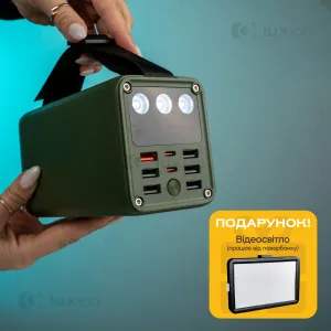 Повербанк 60000 mAh с быстрой зарядкой 22,5W и LED-фонарем + светодиодная LED-лампа 10х15 см USB в подарок